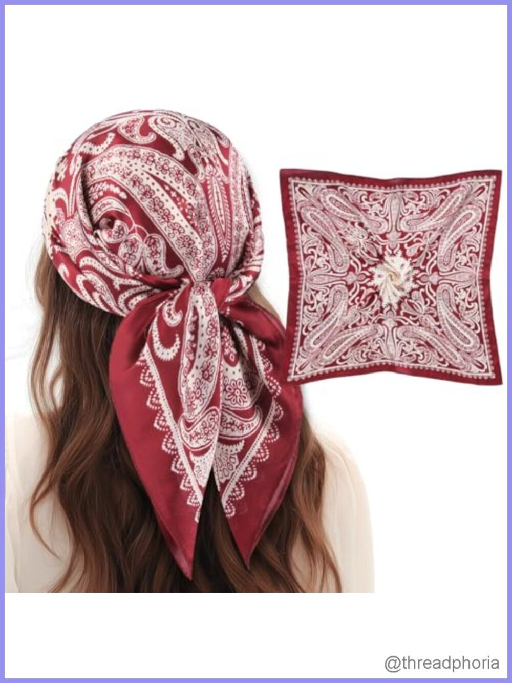 27.5" Square Silk Like Satin Scarf Women Head Wrap Hair Turban Bandana Neck